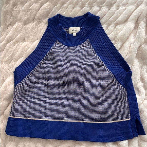 Wilfred Tops - Wilfred Royal Blue and Cream Knit Top Sz medium